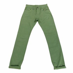 MENS SHOCKOE ATELIER SELVEDGE CHINO PANTS SIZE 29 MEASURE 28x32 GREEN